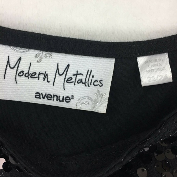 Modern Metallica Ave split side sequin tank 22 24 - Picture 5 of 6